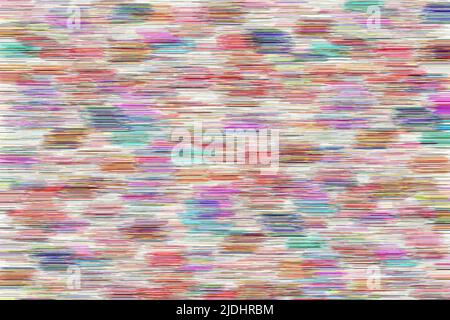 Abstract design of colored lines with horizontal movement on a white background. Stock Photo
