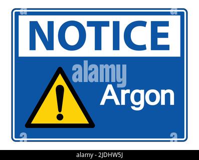 Notice Argon Symbol Sign Isolate On White Background,Vector Illustration Stock Vector