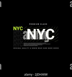 New york city writing design, suitable for screen printing t-shirts, clothes, jackets and others Stock Vector