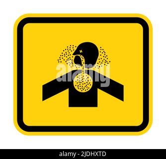 Toxic Gases Asphyxiation Symbol Sign Isolate on White Background,Vector Illustration Stock Vector