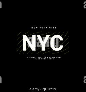 New york city writing design, suitable for screen printing t-shirts, clothes, jackets and others Stock Vector