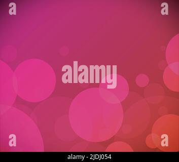 Colorful and beautiful background template, pink and orange colored with bokeh effect. Stock Vector