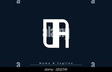 Alphabet letters Initials Monogram logo DA , AD Stock Vector