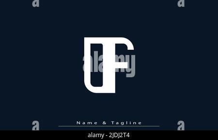 Alphabet letters Initials Monogram logo DF , FD Stock Vector