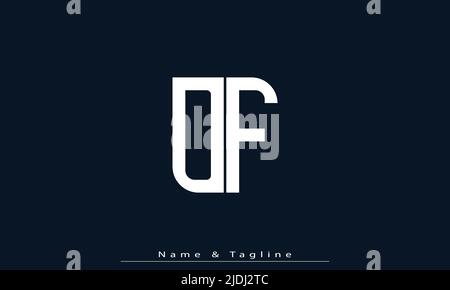 Alphabet letters Initials Monogram logo DF , FD Stock Vector