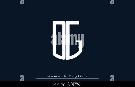 Alphabet letters Initials Monogram logo DG , GD Stock Vector