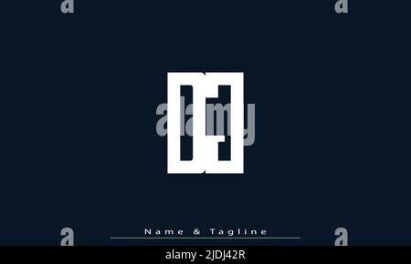 Alphabet letters Initials Monogram logo DJ , JD Stock Vector