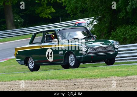 David Dickenson, Ford Lotus Cortina, Masters Pre-1966 Touring Cars, harking back to the days of the British Saloon Car Championship, a one hour option Stock Photo