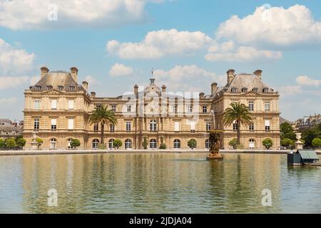 The Luxembourg Palace in The Jardin du Luxembourg Stock Photo