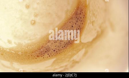 Creative coffee texture, liquid bubble, brown color liquid, brown foam, art with abstract art. Special effect desrtoyed painting, weak color. Abstract Stock Photo