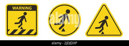 Trip Hazard Symbol Sign Isolate On White Background,Vector Illustration EPS.10 Stock Vector