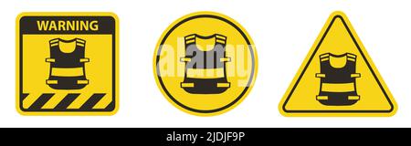 Symbol Wear Vest Isolate On White Background,Vector Illustration EPS.10 Stock Vector