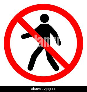 No Entry Symbol Sign Isolate On White Background,Vector Illustration EPS.10 Stock Vector