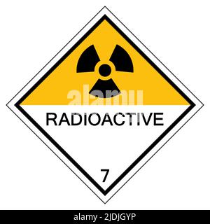 Warning Radioactive Symbol Sign Isolate On White Background,Vector Illustration EPS.10 Stock Vector