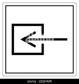 Input Entrance Non-Electrical Symbol Sign Isolate On White Background,Vector Illustration EPS.10 Stock Vector