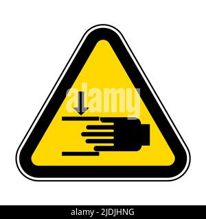 Crush hazard Mind your hands Sign Stock Vector