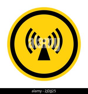 Beware Non-Ionizing Radiation Symbol sign Isolate On White Background,Vector Illustration Stock Vector