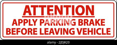 Fasten Seat Belt Label Sign On White Background Stock Vector