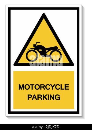 Motorcycle parking Symbol Sign Isolate On White Background,Vector Illustration EPS.10 Stock Vector