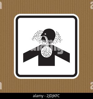 Toxic Gases Asphyxiation Symbol Sign Isolate on White Background,Vector Illustration Stock Vector