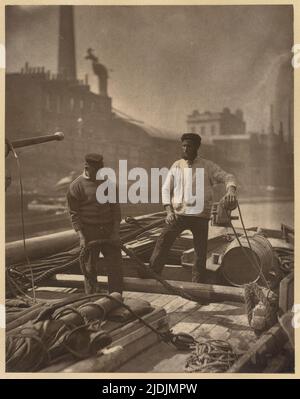 Workers on the 'Silent Highway', London, England, United Kingdom, 1877 - 1878. Photography by John Thomson (1837 - 1921). Stock Photo