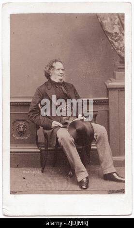 Portrait of British statesman Edward Smith-Stanley, 14th Earl of Derby (1799 - 1869), February 14, 1861. Photography by John Jabez Edwin Mayall (1813 - 1901). Stock Photo