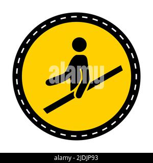 PPE Icon.Use Handrail Symbol Sign Isolate On White Background,Vector Illustration Stock Vector