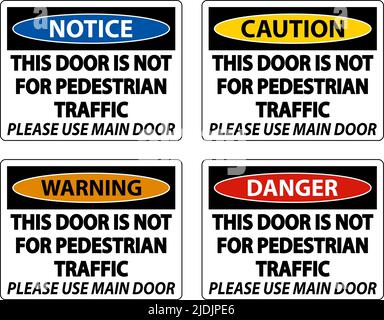 Not For Pedestrian Traffic Sign On White Background Stock Vector