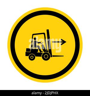 Forklift Point Right Symbol Sign Isolate On White Background,Vector Illustration EPS.10 Stock Vector