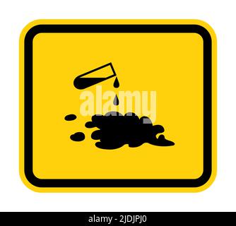 Beware Chemical Spill Symbol Sign Isolate On White Background,Vector Illustration EPS.10 Stock Vector