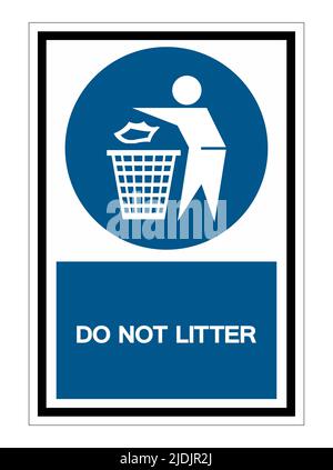 Do not litter Symbol Sign Isolate On White Background Stock Vector