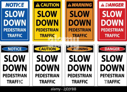 Pedestrian Traffic Sign On White Background Stock Vector