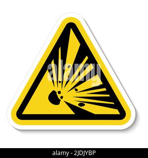Beware Explosive Material Symbol Sign Isolate on White Background,Vector Illustration Stock Vector