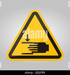 Crush hazard Mind your hands Sign Stock Vector