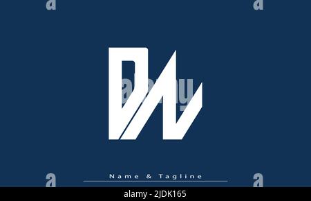Alphabet letters Initials Monogram logo DN , ND Stock Vector