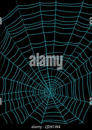 spider web, natural trap thin sticky threads. Invisible danger Stock Vector