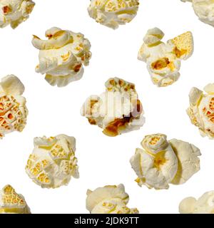 seamless pattern - popcorn. popcorn on a white background, pattern Stock Photo