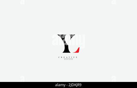 Alphabet letters Initials Monogram logo YL LY Stock Vector