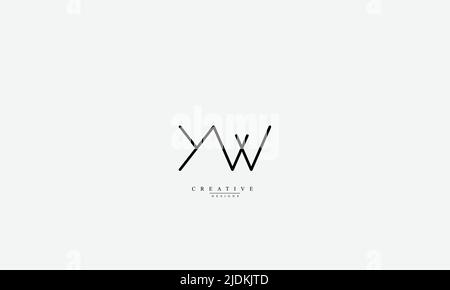 Alphabet letters Initials Monogram logo YW WY Y W Stock Vector