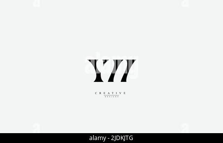 Alphabet letters Initials Monogram logo YW WY Y W Stock Vector