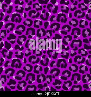 Leopard imitation seamless violet pattern. Vector illustration Stock Vector