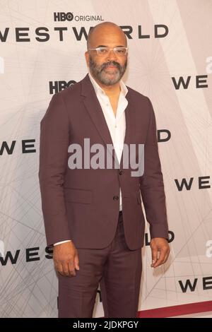 NEW YORK, NEW YORK - JUNE 21: Jeffrey Wright attends HBO's 'Westworld' Season 4 premiere at Alice Tully Hall, Lincoln Center on June 21, 2022 in New York City. Stock Photo