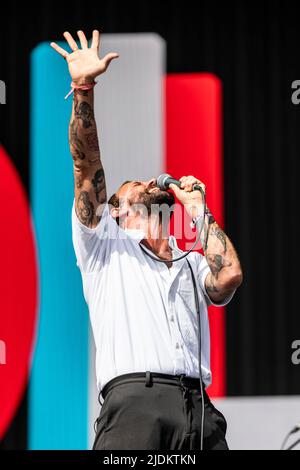 Landgraaf, Netherlands 17 june 2022 Idles live at Pinkpop Festival 2022 © Roberto Finizio/ Alamy Stock Photo