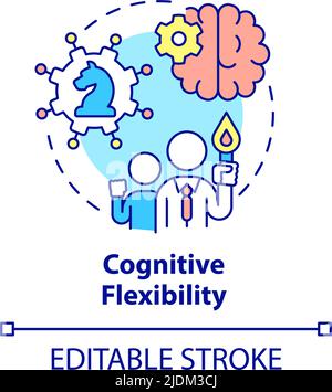 Cognitive flexibility concept icon Stock Vector