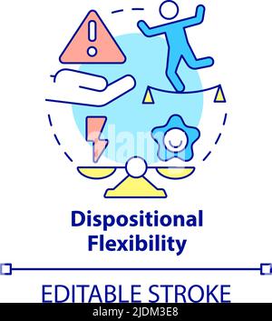 Dispositional flexibility concept icon Stock Vector