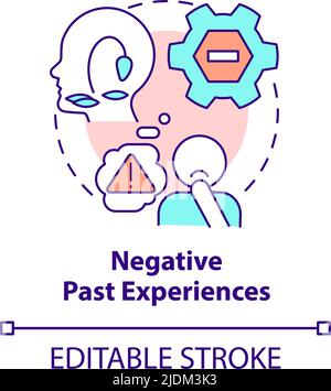 Negative past experiences concept icon Stock Vector