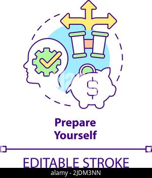 Prepare yourself concept icon Stock Vector