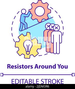 Resistors around you concept icon Stock Vector