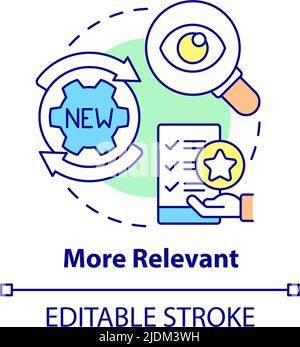 More relevant concept icon Stock Vector