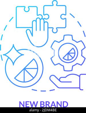 New brand blue gradient concept icon Stock Vector